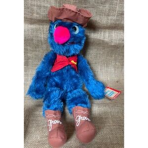 Vintage Knickerbocker Marshall Grover Plush Stuffed Animal Toy w Hang Tag